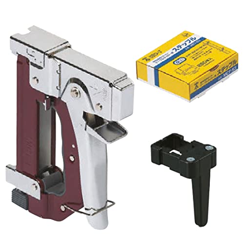 電気配線専用タッカー３点セット! 【ケーブルタッカー×1個 MCT-1 / ステップル×250個入 MCT-S3 / 携帯フック×１個 MCT-F】 ケーブル 固定 工具 ステップル 携帯フック 未来工業/ミライ 電設資材